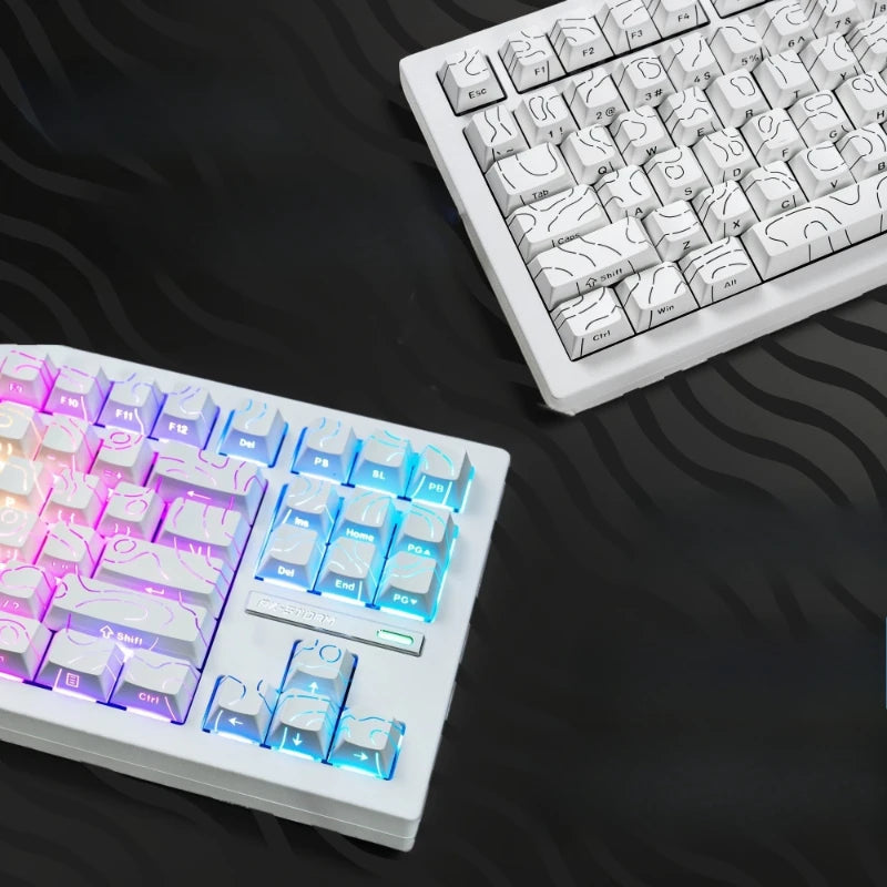 Contour 4.0 PBT Keycaps: Side Engraved Translucent Gaming Caps